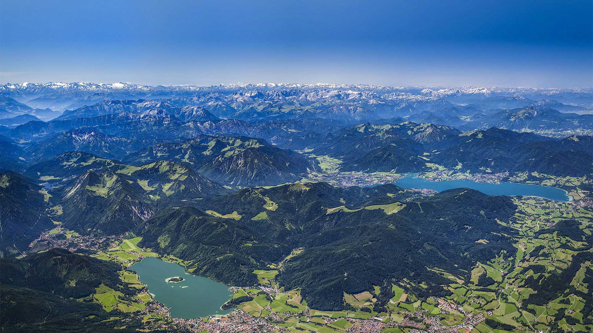 Tegernsee Schliersee Luftaufnahme