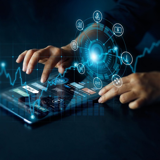 Man using digital tablet online connect to internet banking. currency exchange. online shopping and digital payment. Intelligent financial technology and E-commerce network connection in people lifestyle concept. Bioweiderind